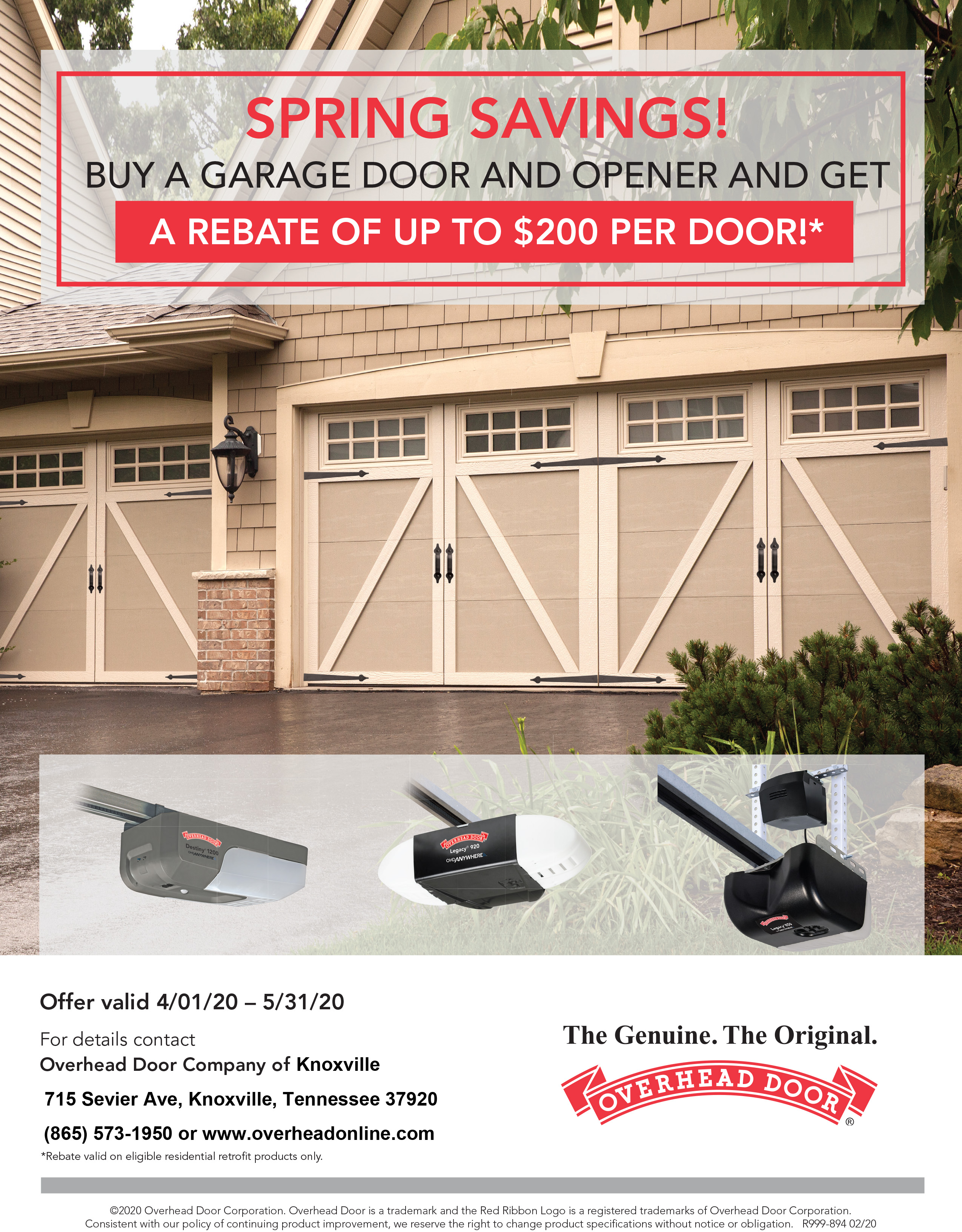 Spring Special Overhead Door Company of Knoxville